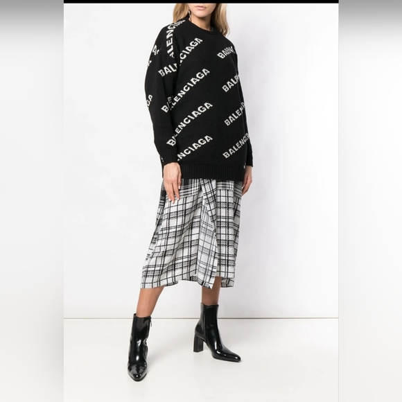 BALENCIAGA Logo intarsia wool sweater - Picture 4 of 9